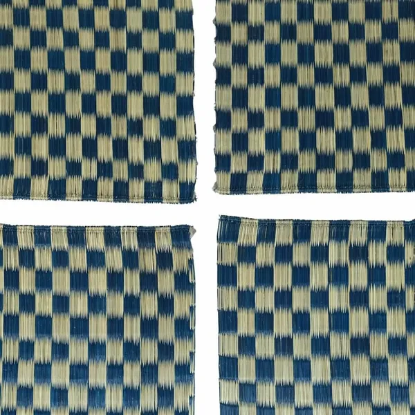 Madurkathi_Dining_Table_Mat|_Natural_Fibre_Placemats_Set_Of_6|_Heat_Resistant_Non-Slip_Table_Placemats|_Indigo_Chequered_Handwoven_Dinner_Table_Mats|_Rustic_Home_Decor