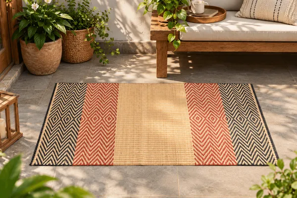 Handcrafted_Natural_Fiber_Floor_Mat_(Beige-Red-Black)|_6Ftx3Ft_Mat