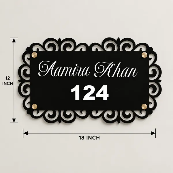 Mild_Steel_Ornate_Laser_Cut_Border_Wall_Name_Plate