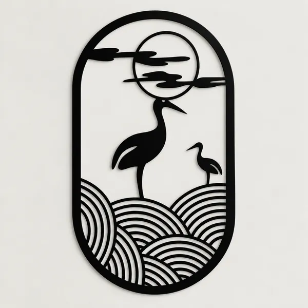 Mild_Steel_Contemporary_Birds_Clouds_Waves_Wall_Art