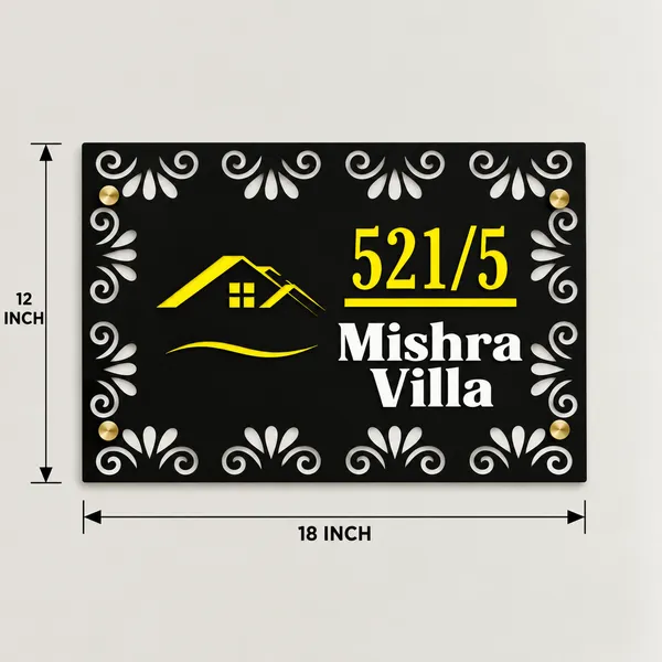Mild_Steel_Decorative_Floral_Ornamental_Border_Name_Plate