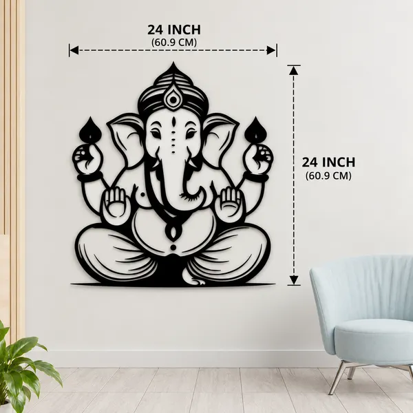 Mild_Steel_Spiritual_Seated_Ganesha_Wall_Art
