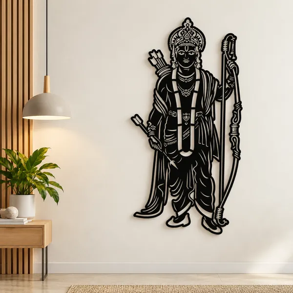 Mild_Steel_Spiritual_Lord_Rama_Silhouette_Wall_Art