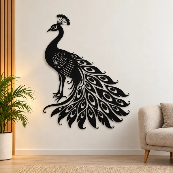 Mild_Steel_Contemporary_Peacock_Feather_Silhouette_Wall_Art