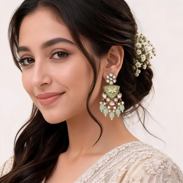 Gold_And_Green_Brass_Stone_Chandelier_Earrings_For_Women