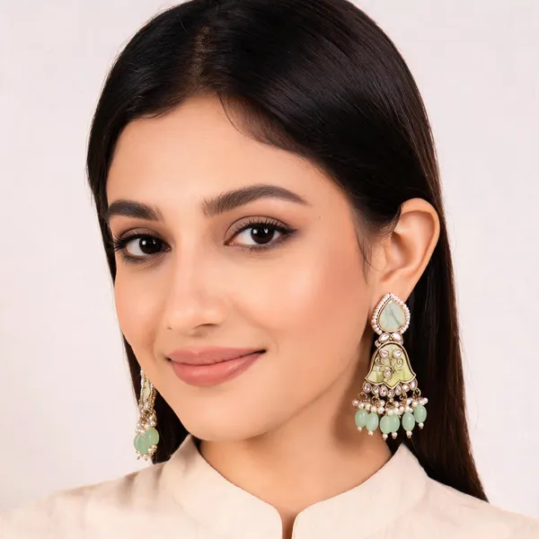 Green_And_White_Brass_Pearl_Chandbali_Earrings_For_Women