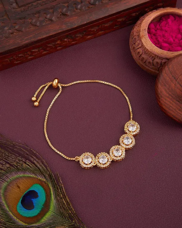 Gold_And_White_Brass_Alloy_Crystal_Style_Bracelet_For_Women