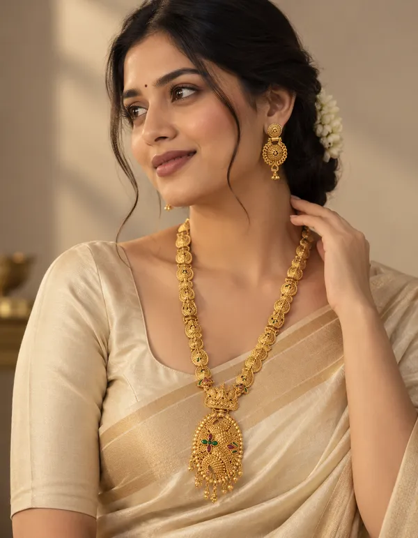 Gold_Brass_Traditional_Necklace_Set_For_Women
