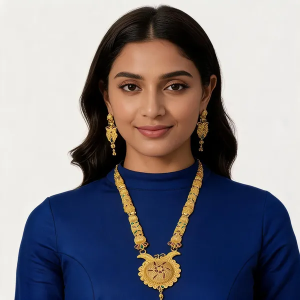 Gold_Brass_Traditional_Necklace_Set_For_Women