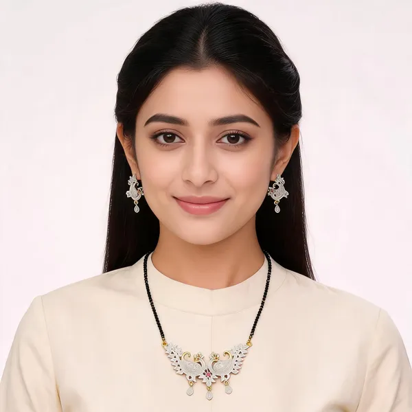 Black_And_Gold_Brass_Bead_Peacock_Mangalsutra_Set_For_Women