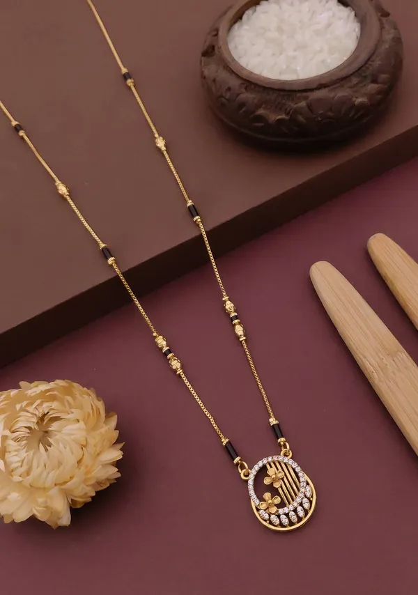 Gold_And_Black_Brass_Oval_Floral_Bar_Mangalsutra_Necklace_For_Women