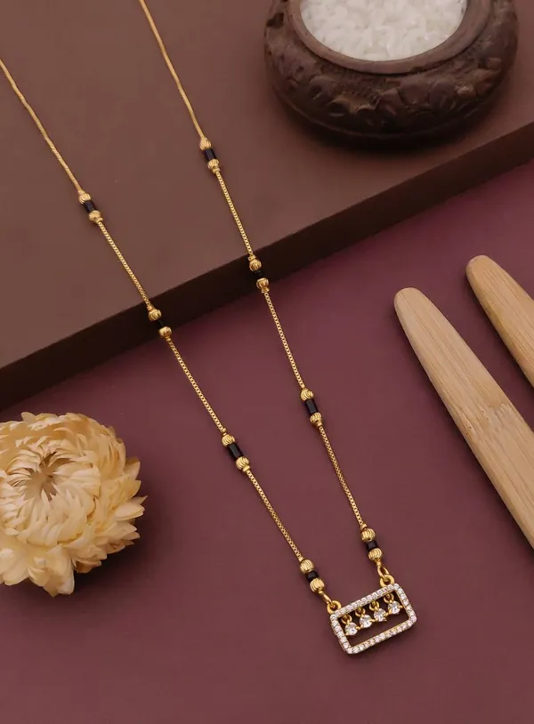 Gold_And_Black_Brass_Rectangle_Four_Drop_Mangalsutra_Necklace_For_Women
