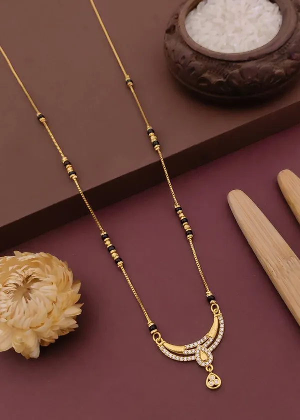 Gold_And_Black_Brass_Crescent_Teardrop_Mangalsutra_Necklace_For_Women
