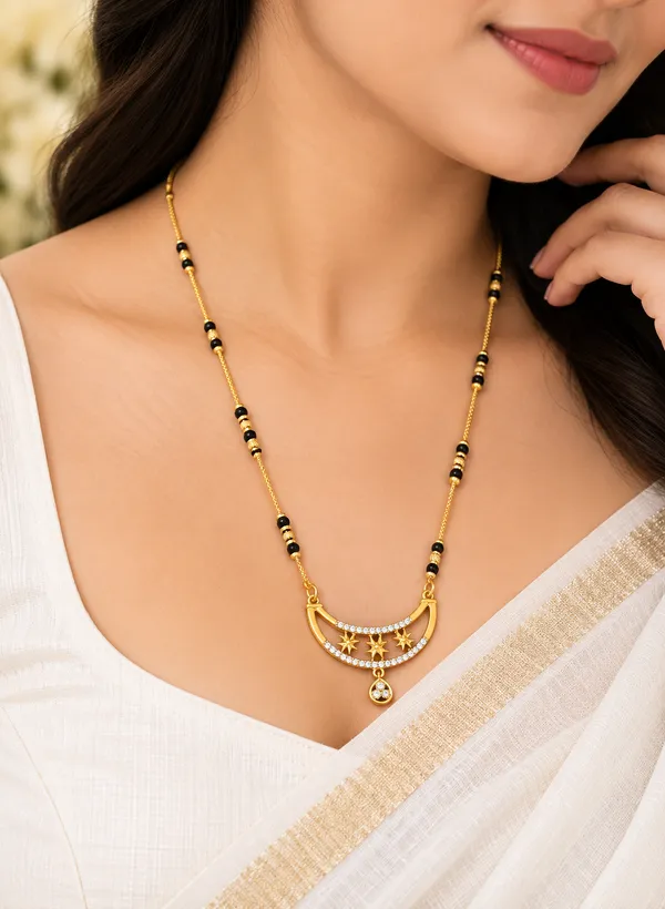 Gold_And_Black_Brass_Crescent_Three_Star_Mangalsutra_Necklace_For_Women
