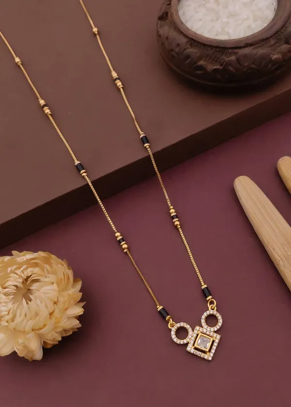 Gold_And_Black_Brass_Twin_Circle_Square_Mangalsutra_Necklace_For_Women