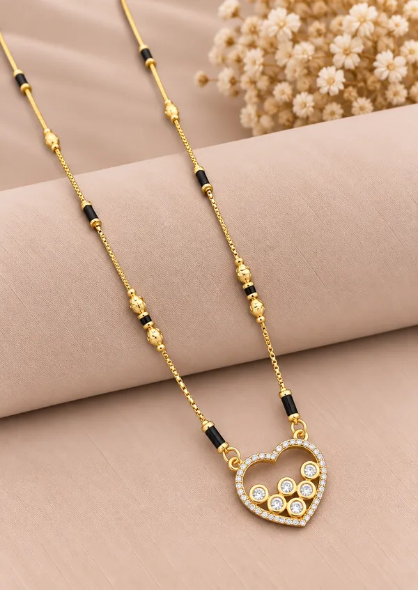 Gold_And_Black_Brass_Open_Heart_Five_Stone_Mangalsutra_Necklace_For_Women