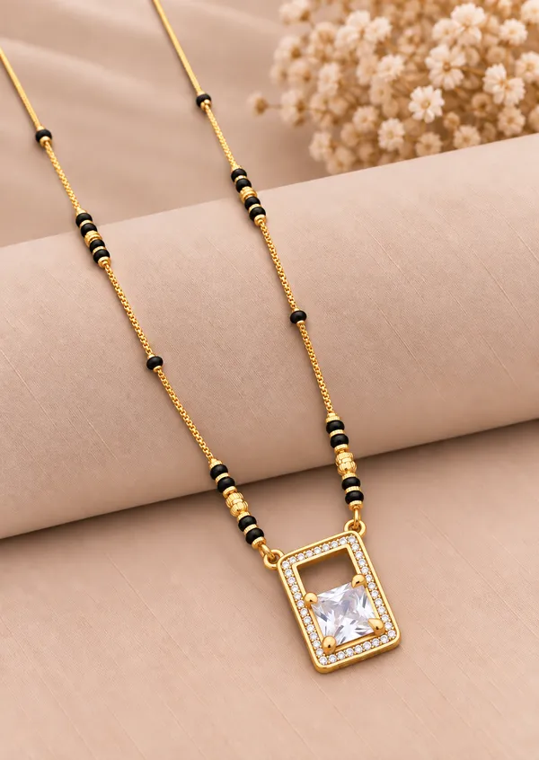 Gold_And_Black_Brass_Rectangle_Square_Stone_Mangalsutra_Necklace_For_Women