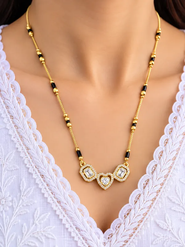 Gold_And_Black_Brass_Heart_Side_Frame_Mangalsutra_Necklace_For_Women