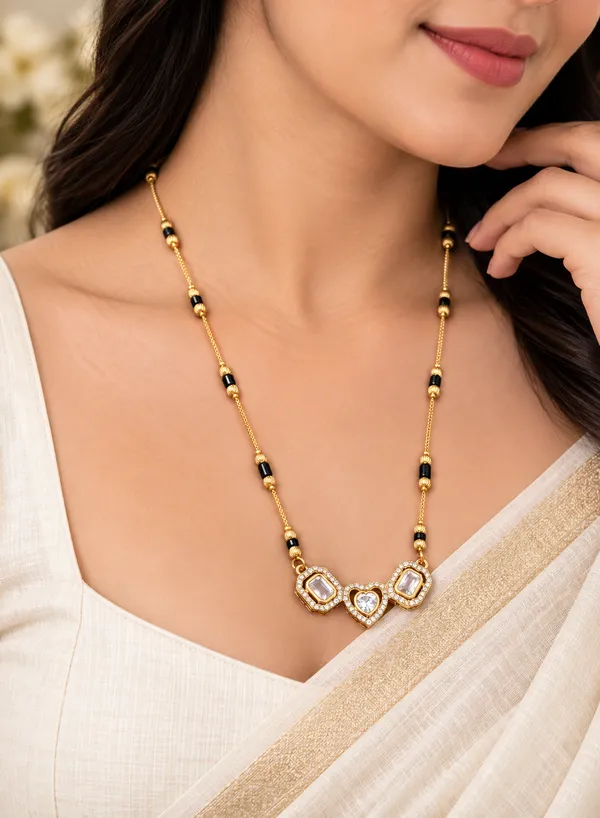 Gold_And_Black_Brass_Heart_Side_Frame_Mangalsutra_Necklace_For_Women