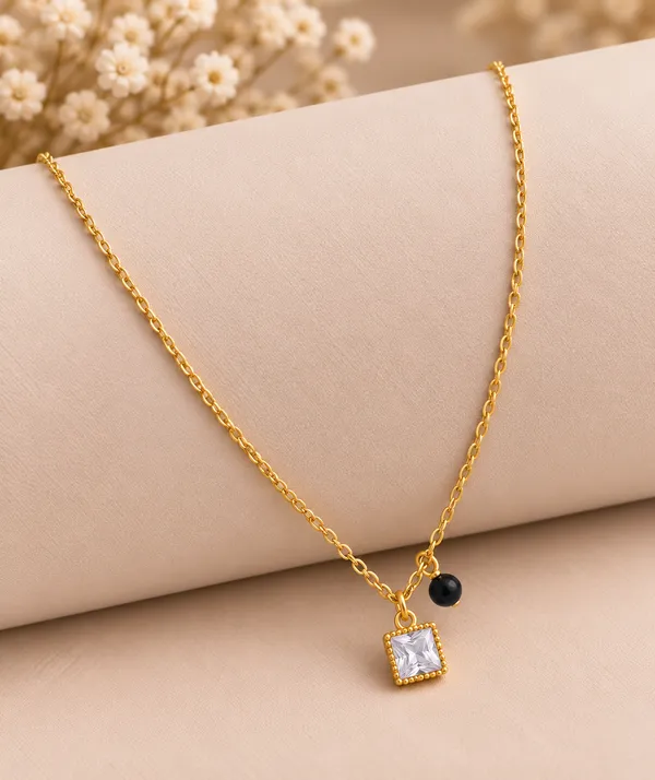 Gold_And_Black_Brass_Square_Clear_Black_Bead_Mangalsutra_Necklace_For_Women