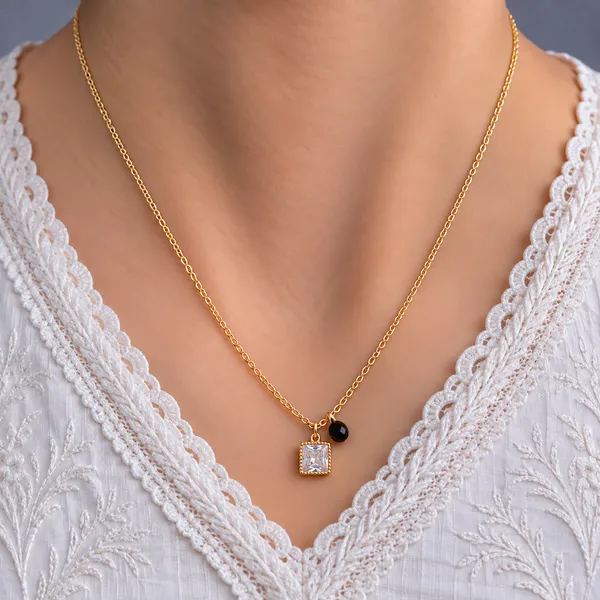 Gold_And_Black_Brass_Square_Clear_Black_Bead_Mangalsutra_Necklace_For_Women