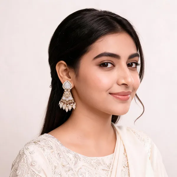 Gold_And_White_Brass_Stone_Chandelier_Earrings_For_Women