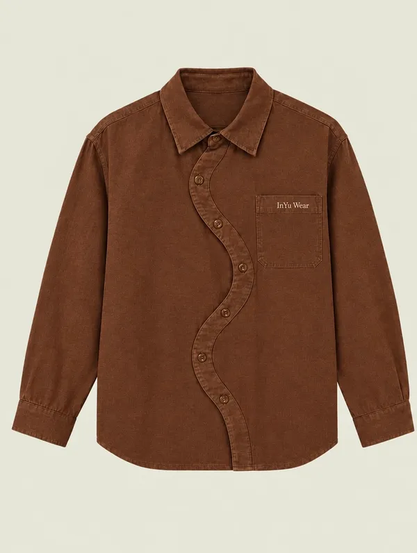 Brown_Casual_Full_Sleeve_Shirt_for_UNISEX