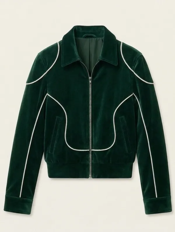 Green_Velvet_Zip-Up_Jacket_for_Unisex
