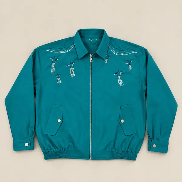 Teal_Embroidered_Full_Sleeve_Zip_Jacket_for_Unisex