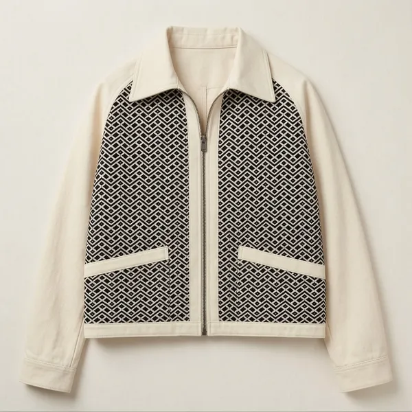 Cream_Patterned_Zip_Front_Jacket_for_UNISEX