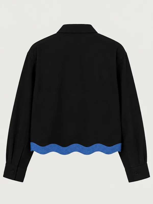 Black_Wavy_Lace_Trim__Shirt_for_Unisex