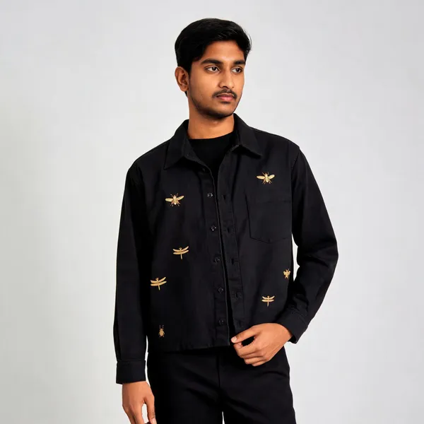 Black_Embroidered_Full_Sleeve_Boxy_Fit_Shirt_For_Unisex