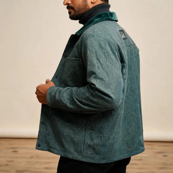 Green_Textured_Casual_Boxy_Fit_Jacket_For_Unisex