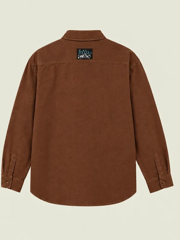 Brown_Casual_Full_Sleeve_Shirt_for_UNISEX