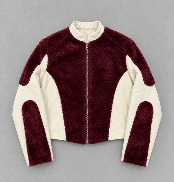 Burgundy_Faux_Fur_Colorblock_Jacket_for_unisex