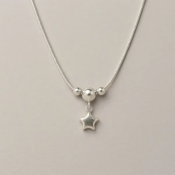 925_Sterling_Silver_Star_Charm_Necklace_A_Touch_Of_Elegance_For_Everyday_Charm