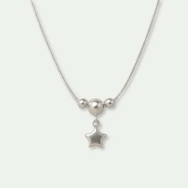 925_Sterling_Silver_Star_Charm_Necklace_A_Touch_Of_Elegance_For_Everyday_Charm