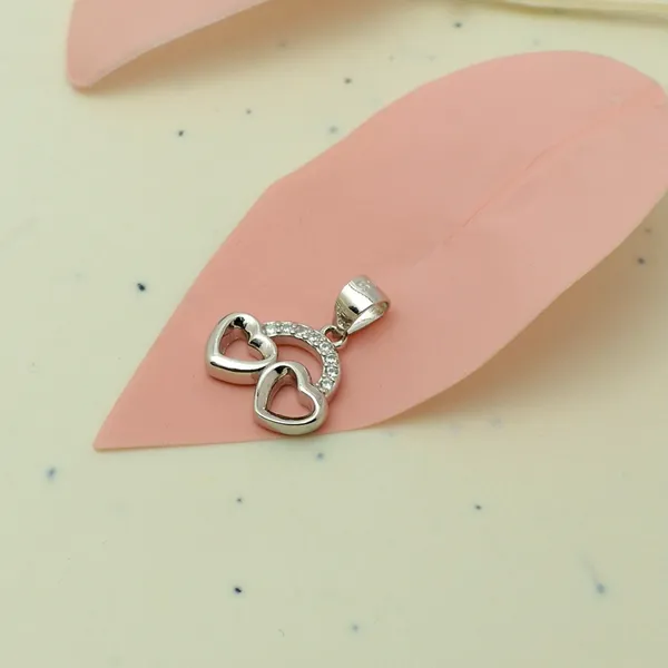 925_Silver_Twin_Heart_Pendant_With_Cz_Stones