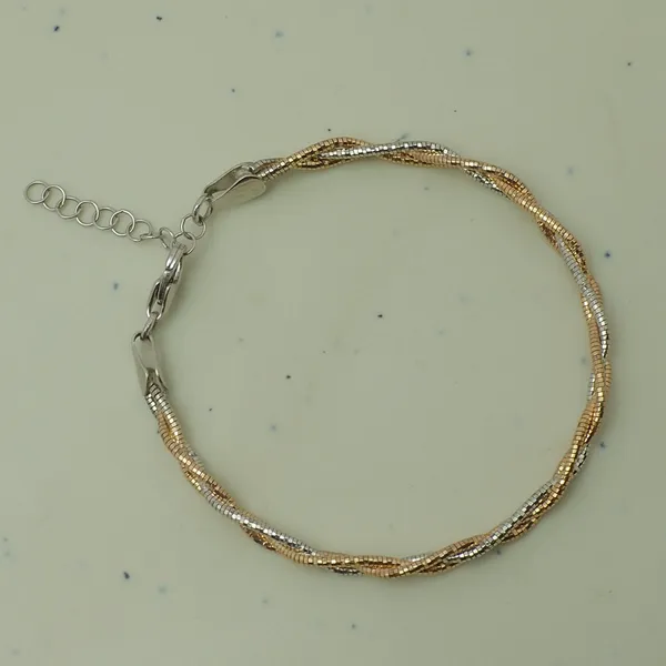 925_Silver_Snake_Chain_Bracelet_With_Gold_Plated_Finish