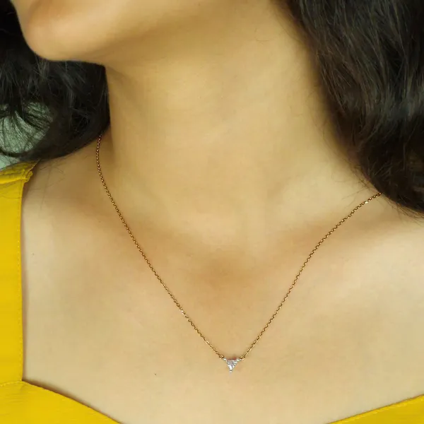 925_Silver_Rose_Gold_Triangle_Pendant_Necklace_With_Pearls
