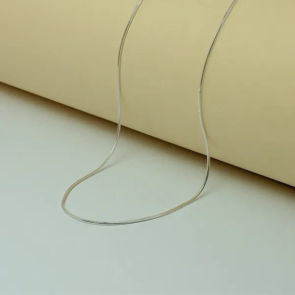 925_Silver_Flat_Snake_Chain_Necklace_Sleek_Minimal
