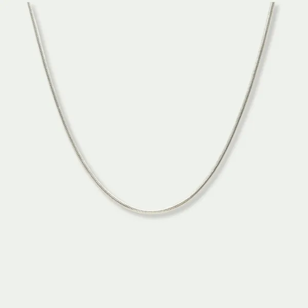 925_Silver_Flat_Snake_Chain_Necklace_Sleek_Minimal