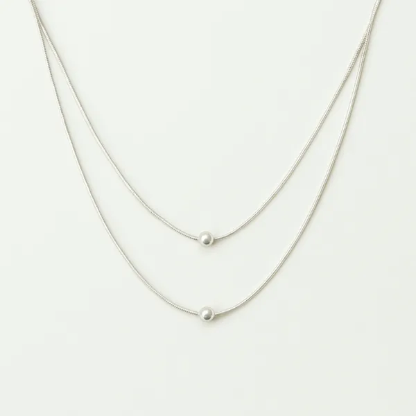 925_Silver_Double_Layer_Bead_Necklace_Minimal_Layered_Elegance