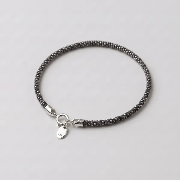 Oxidised_Caviar_Bracelet_In_925_Silver