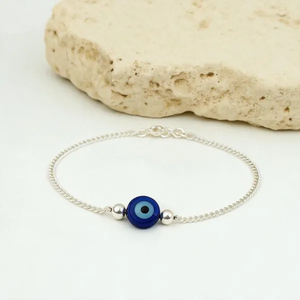 925_Silver_Evil_Eye_Protection_Bracelet_Minimal_Charm