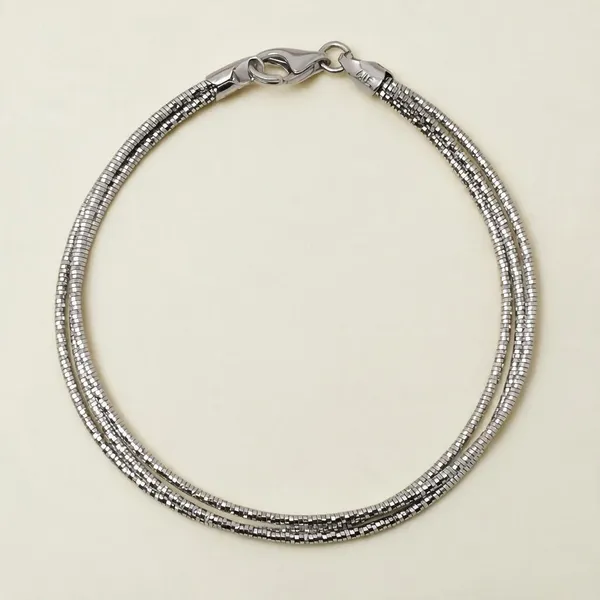 925_Silver_Textured_Snake_Style_Bracelet_Triple_Layer