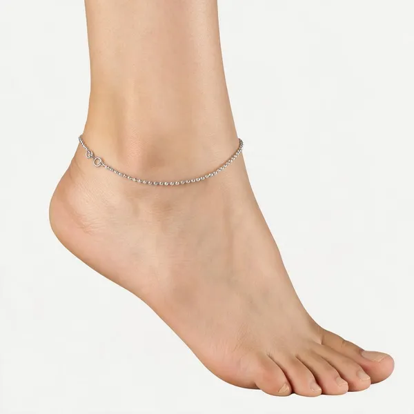 925_Silver_Beaded_Anklet_Minimal_Ball_Chain_Anklet_For_Women