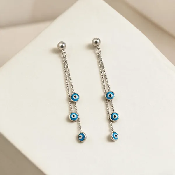 925_Silver_Long_Chain_Earrings_With_Triple_Evil_Eye_Charms_Anti_Nazar_Dangler