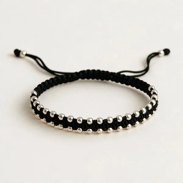 Nazariya_Black_Thread_Bracelet_With_925_Silver_Beads_Pack_Of_2_6_Gm_Adult