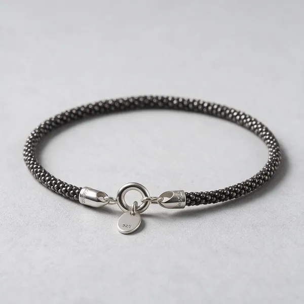 Oxidised_Caviar_Bracelet_In_925_Silver